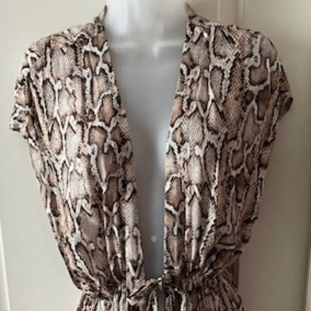 NWT Natural Snake Print Cover-Up